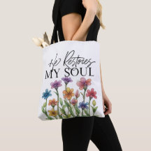 Ele Restaura Minha Alma Bolsa Tote