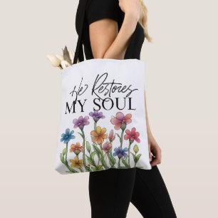 Ele Restaura Minha Alma Bolsa Tote