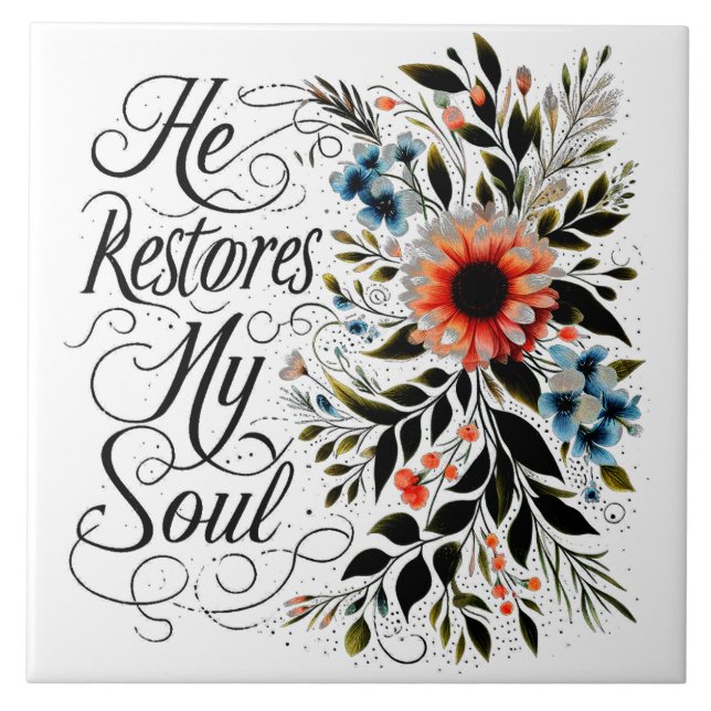 Ele restaura minha alma floral (Frente)