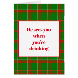 Ele vê-lo quando for seu bebendo. Cartão