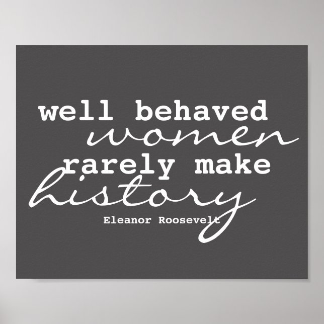 Eleanor Roosevelt cita poster das mulheres (Frente)