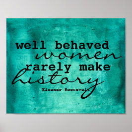 Eleanor Roosevelt cita poster das mulheres