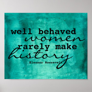 Eleanor Roosevelt cita poster das mulheres