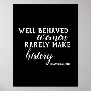 Eleanor Roosevelt cita poster das mulheres
