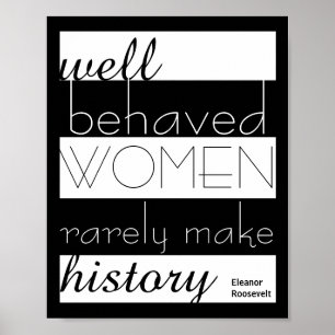 Eleanor Roosevelt fala poster sobre mulheres