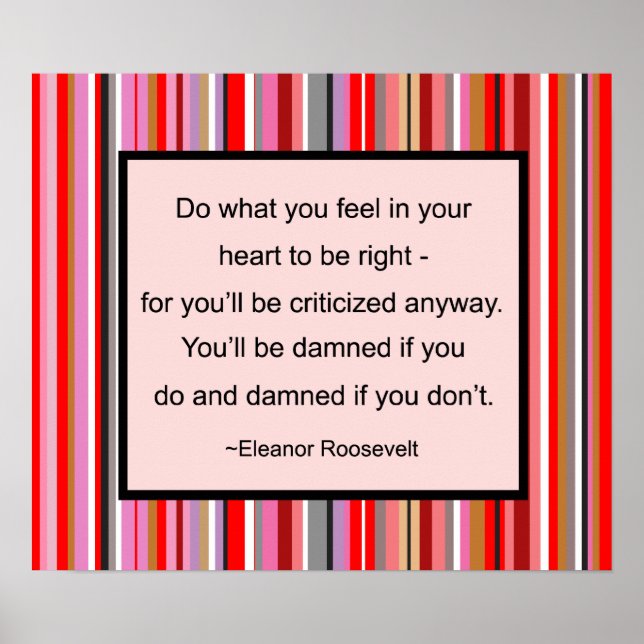 Eleanor Roosevelt - Poster de citação (Frente)