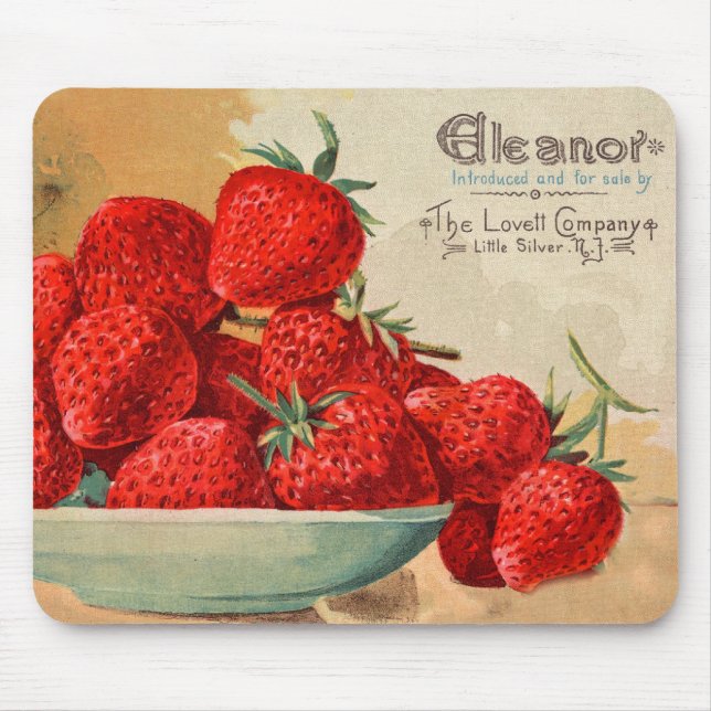 Eleanor Strawberry Seed Packet Mousepad (Frente)