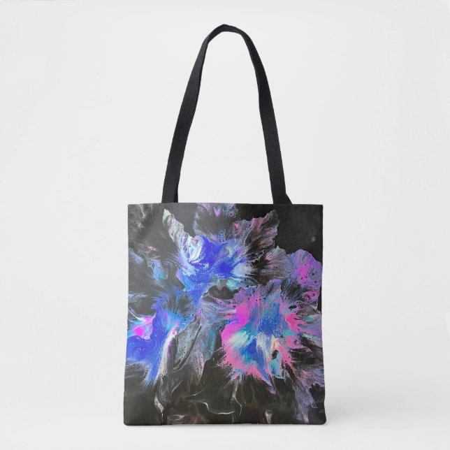 Electric Bloom Abstract Tote Bag (Frente)