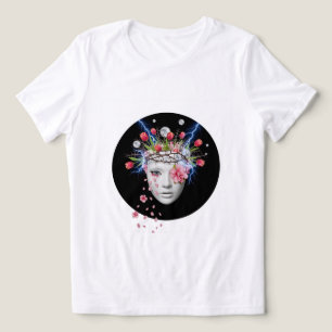 Electric Bloom Goddese Tee ⚡ 🌸