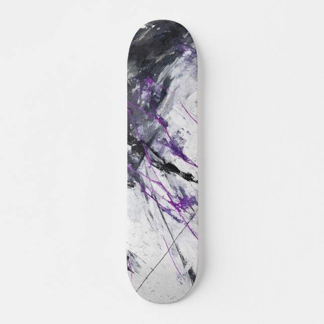 Electric Violet Marble Abstract Skateboard (Frente)