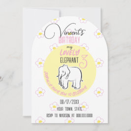 Elefante adorável. Convite