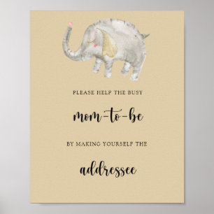 Elefante - Ajude a Poster da Busy "Mãe-a-Ser"