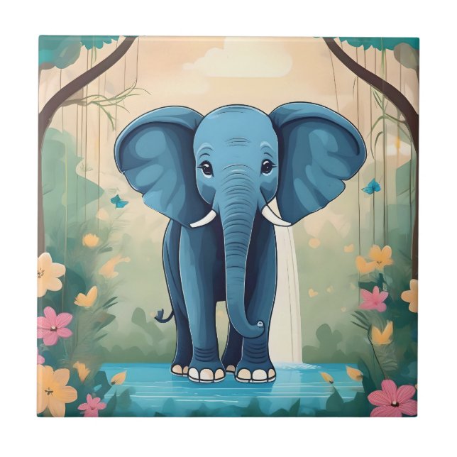 Elefante Balear Azul, (Frente)