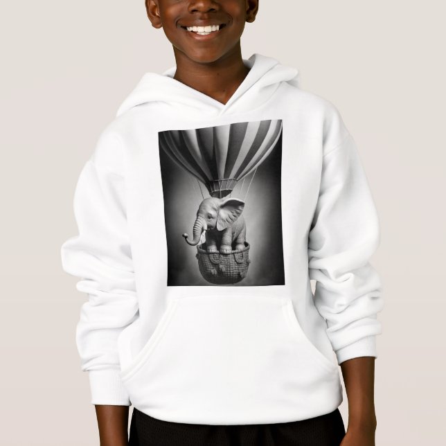 Elefante bebê em balão de ar quente (Frente)