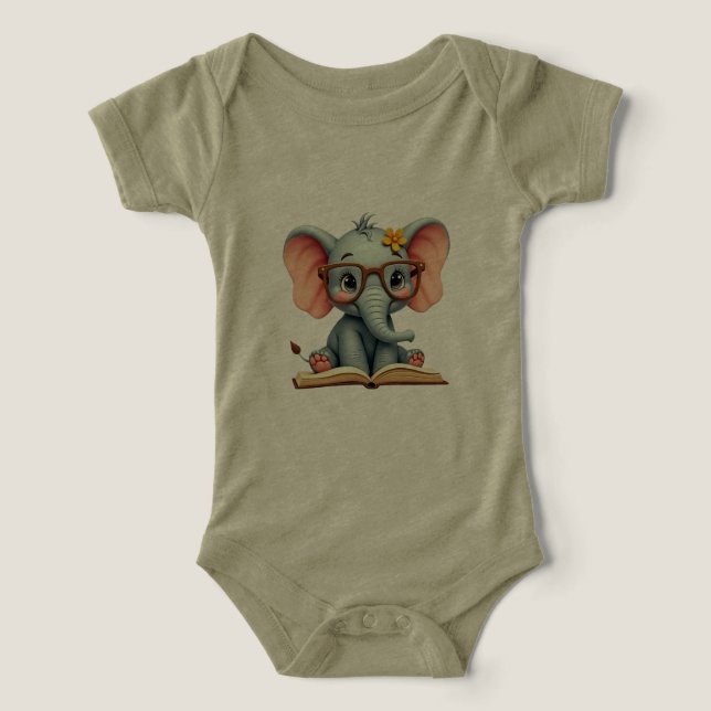 Elefante Bebê Sábio (Design frontal)