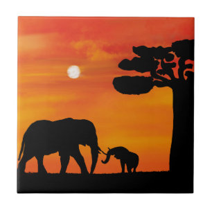elefante, ,céu ,animais ,nascer do sol ,natureza ,