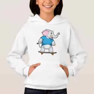 Elefante como skater com skate