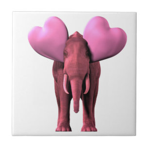Elefante cor-de-rosa romântico
