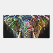 Elefante Cromático Arte Geométrica Vibrante de Vid