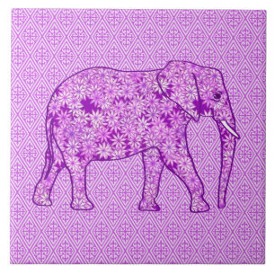 Elefante da flor - roxo ametista