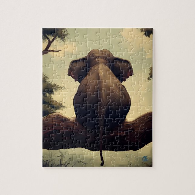 Elefante de Árvore - Quebra-Cabeça (Vertical)