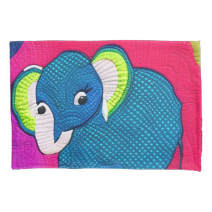 Elefante De Bebê Azul E Bonito - Design