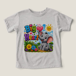 Elefante de Coração Grande | Design de Animal Fofo