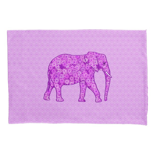 Elefante de flor - ametista roxo (Frente)