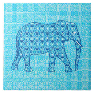 Elefante de flor de lótus - turquesa