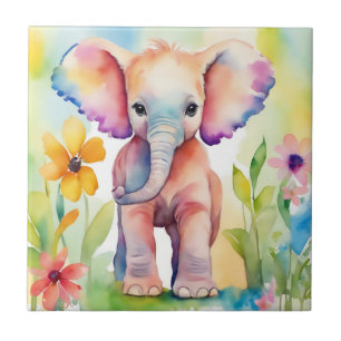 Elefante de Vida Selvagem de Aquarela