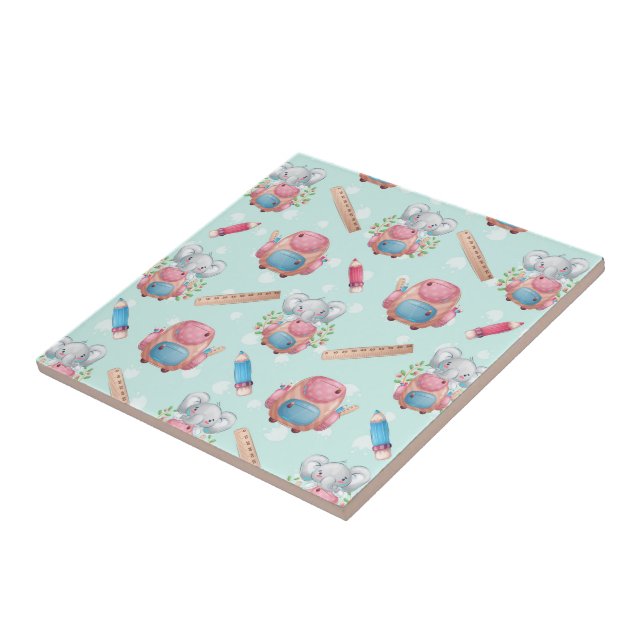 Elefante de Volta às Aulas Estampado (Lateral)