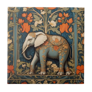 Elefante Decorado William Morris Inspirou Floral