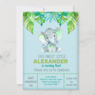Elefante & deixa convite para o aniversário do gar
