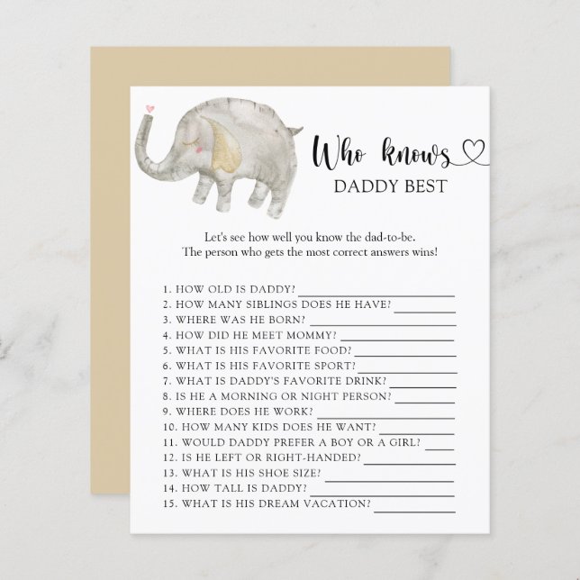 Elefante do balão - Quem sabe o melhor jogo do PAI (Frente/Verso)