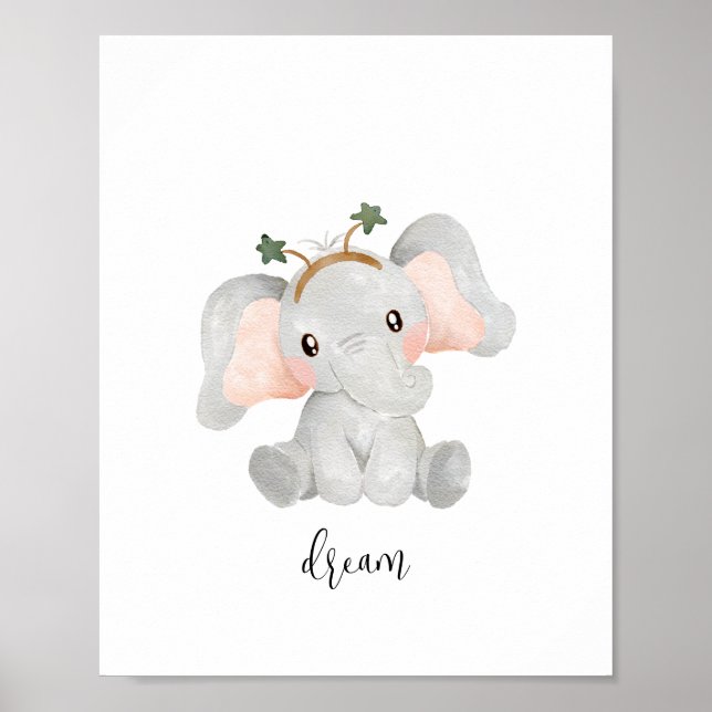 Elefante Dream Nursery Poster (Frente)