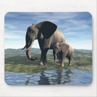 Elefante e bebê Mousepad