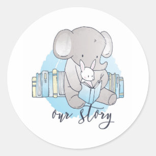 Elefante e uma etiqueta do coelho