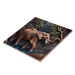 Elefante Elegante Em Cena De Caieira Tranquila