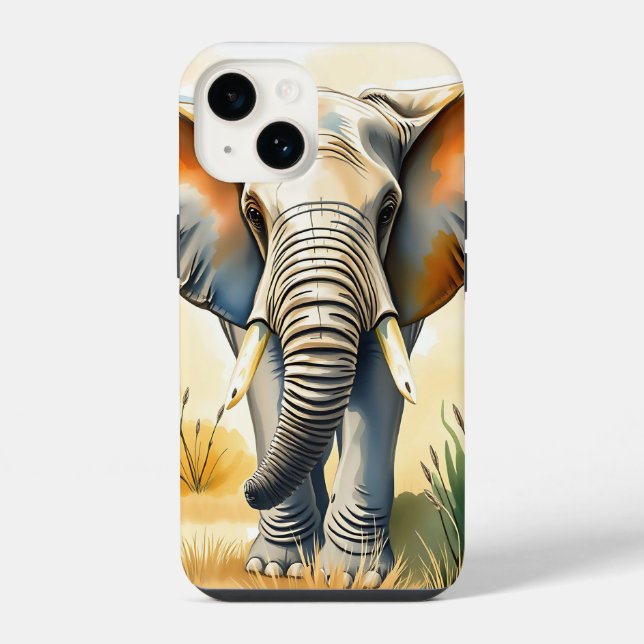 Elefante em Aquarela Close up (Verso)