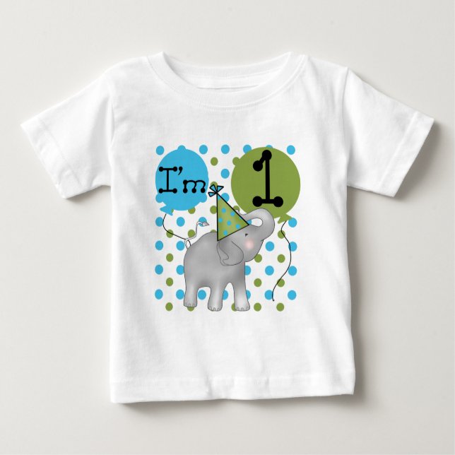 Elefante eu sou camiseta e uns presentes de 1 um (Frente)