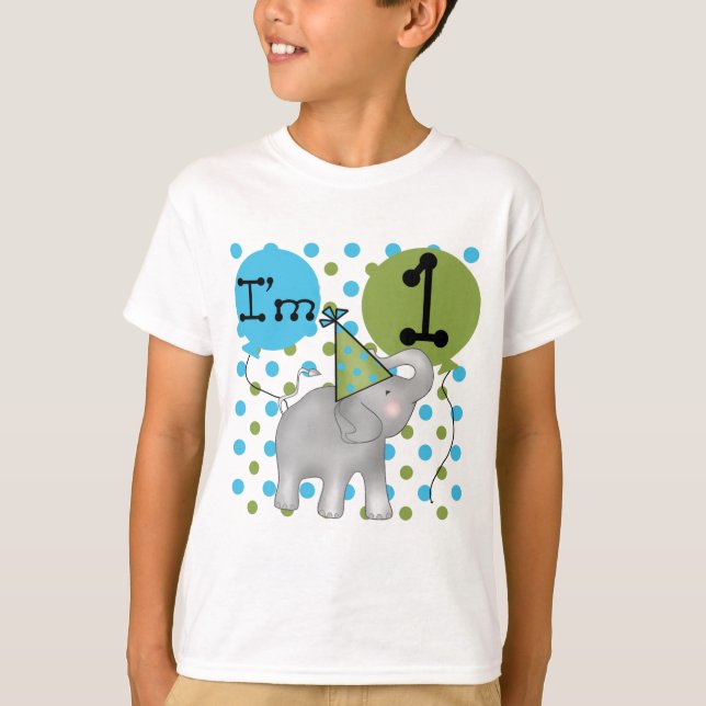 Elefante eu sou camiseta e uns presentes de 1 um (Frente)