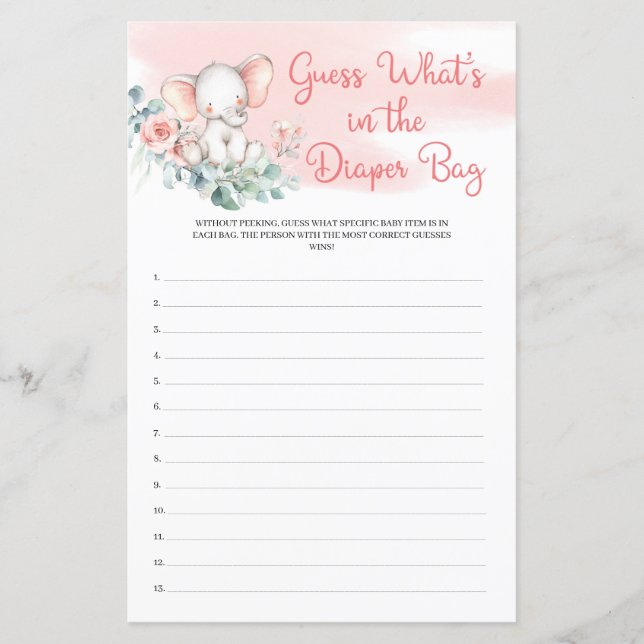 Elefante Eucalyptus adivinha o que há na Fralda (Frente)