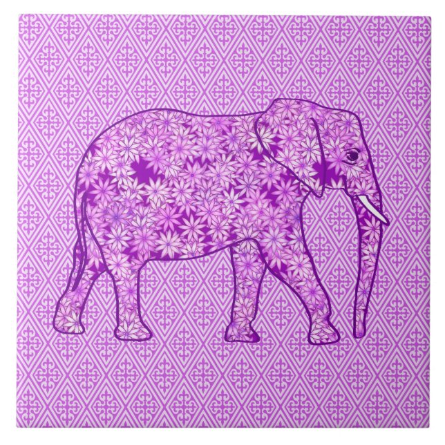 Elefante flor - roxo ametista (Frente)
