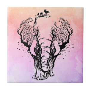 Elefante Florestal de Boho de Aquarela