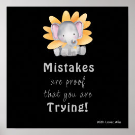 Elefante giratório poster de motivação