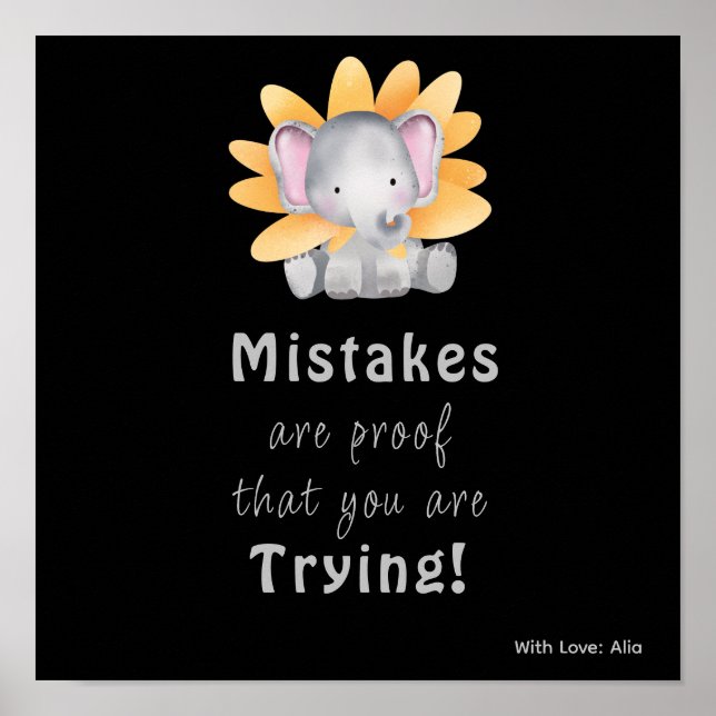 Elefante giratório poster de motivação (Frente)