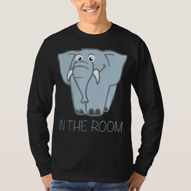 Elefante na camisa da Camiseta da sala (Frente)