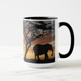 Elefante na caneca selvagem