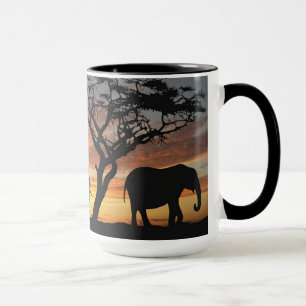Elefante na caneca selvagem