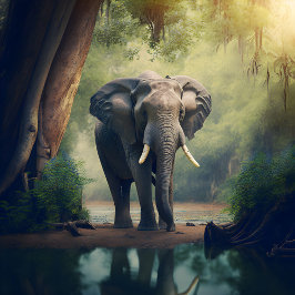 Elefante na Quebra-cabeça do serrote de Wild